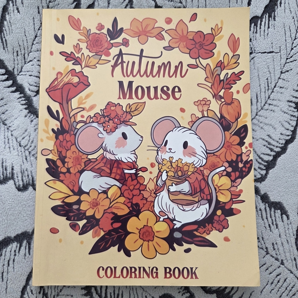 Autumn Mouse Coloring Book - Picture 2 of 16